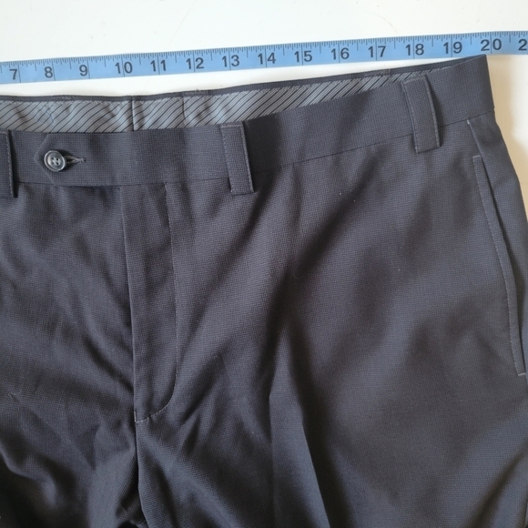 Lauren Ralph Lauren Micro Houndstooth Print Dress Pants W40 L30 in Black - Picture 4 of 10